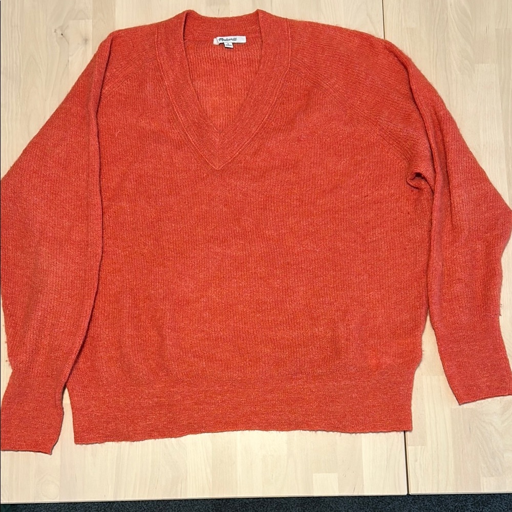 Madewell Coral Knit Sweater - size M